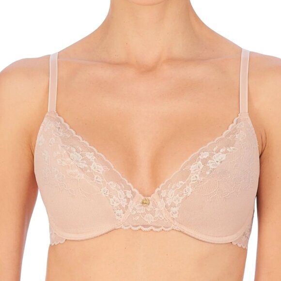 Natori Cherry Blossom Lace Push Up Bra - 30DD  NWOT - Picture 1 of 7